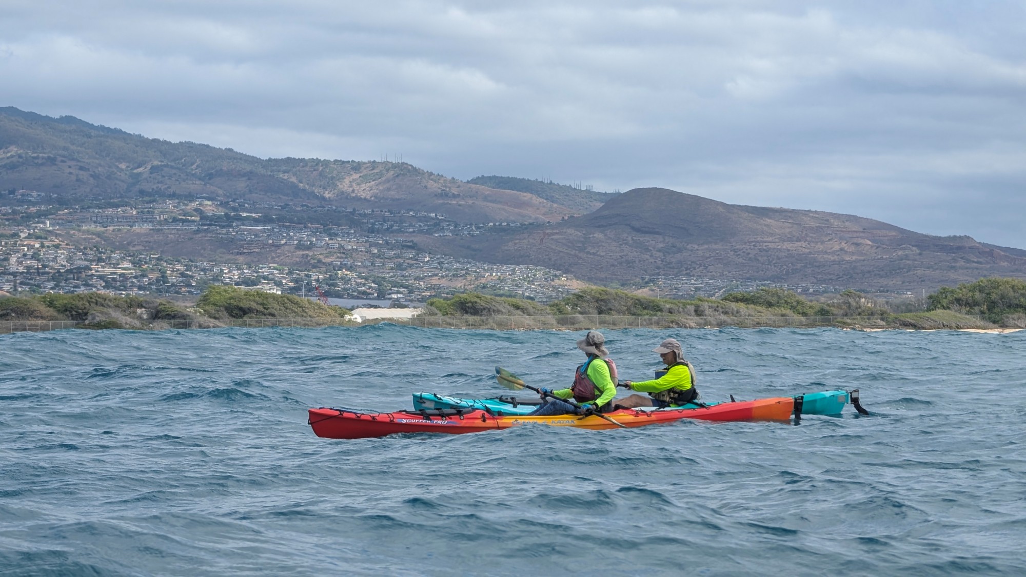 Two kayakers off of Kalaeloa