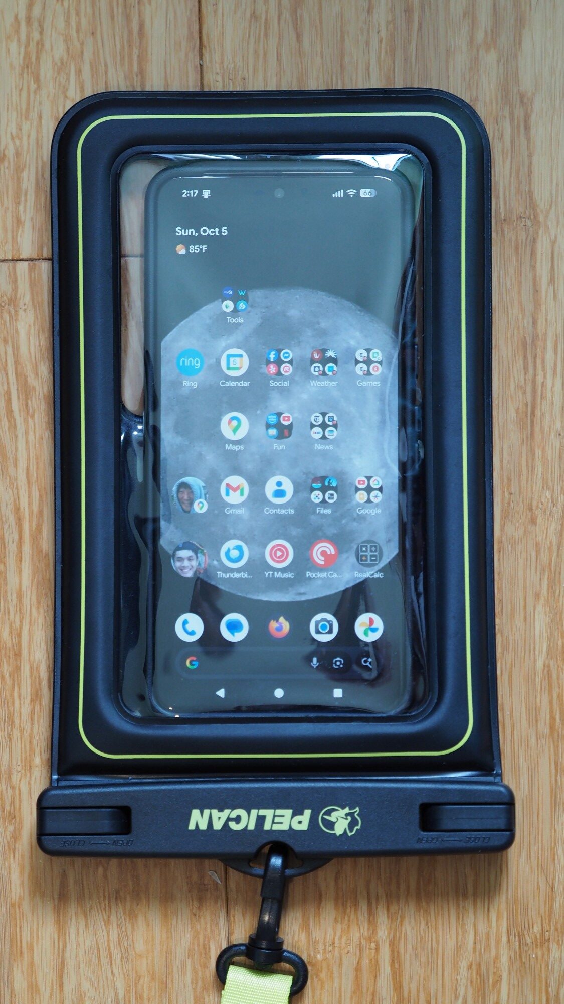 Pixel 8 Pro in Pelican XL case screen side