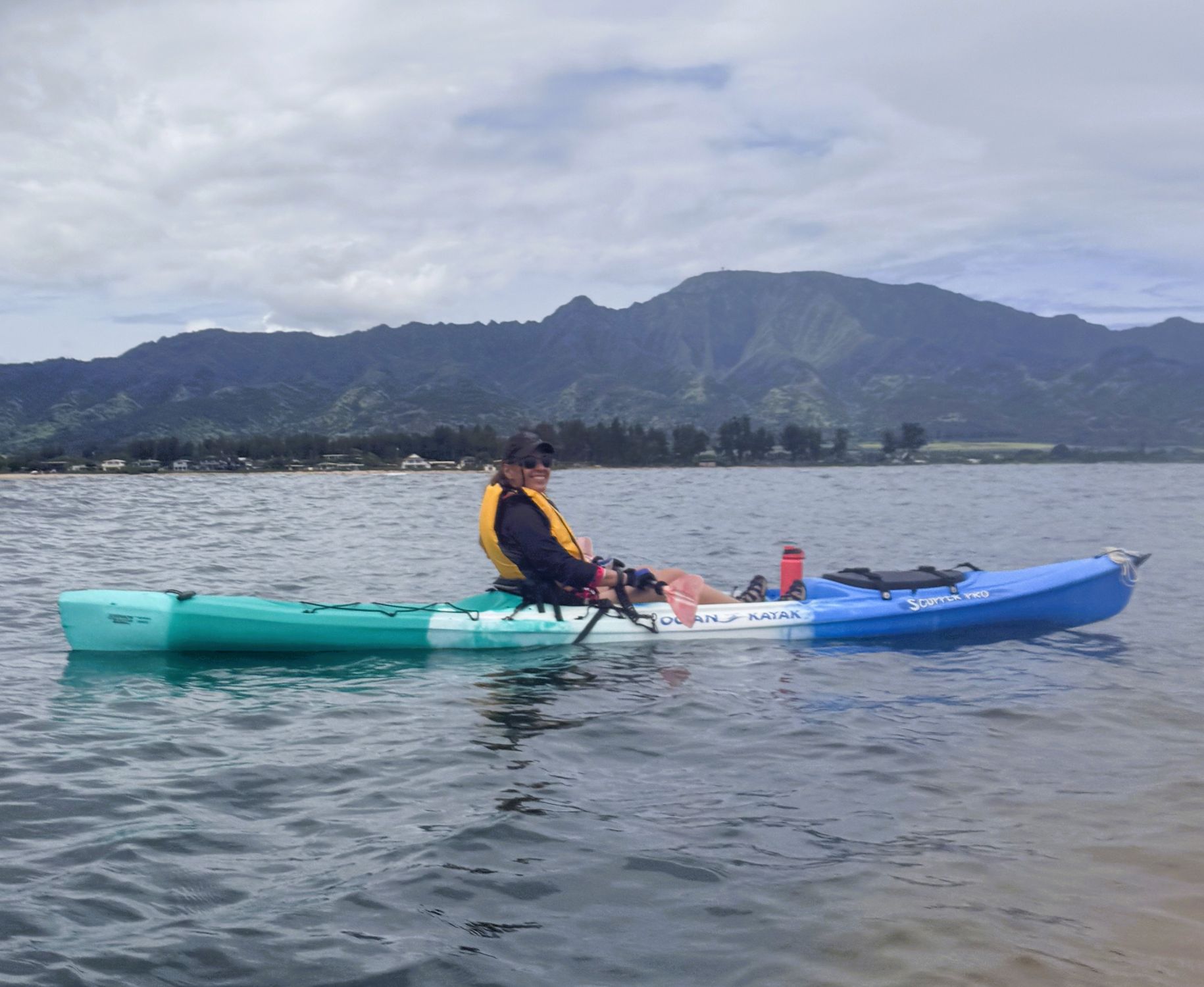 Roya paddling a Scupper Pro