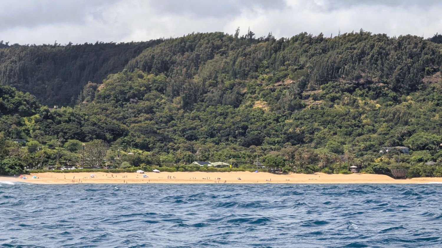 Sunset Beach from about half a mile offshore